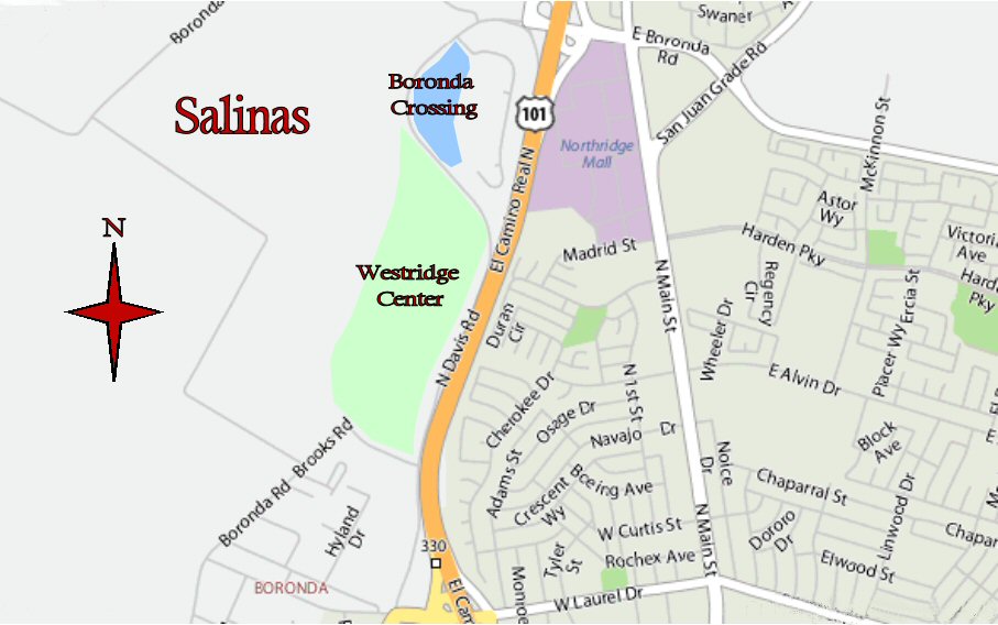 Boronda Crossing map