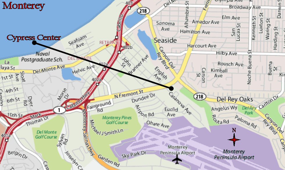 Cypress Center map