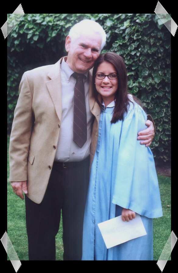 Dad & Christina 8th grade graduation sml framed