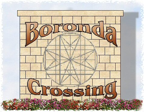 Temp Boronda Crossing Sign framed sml